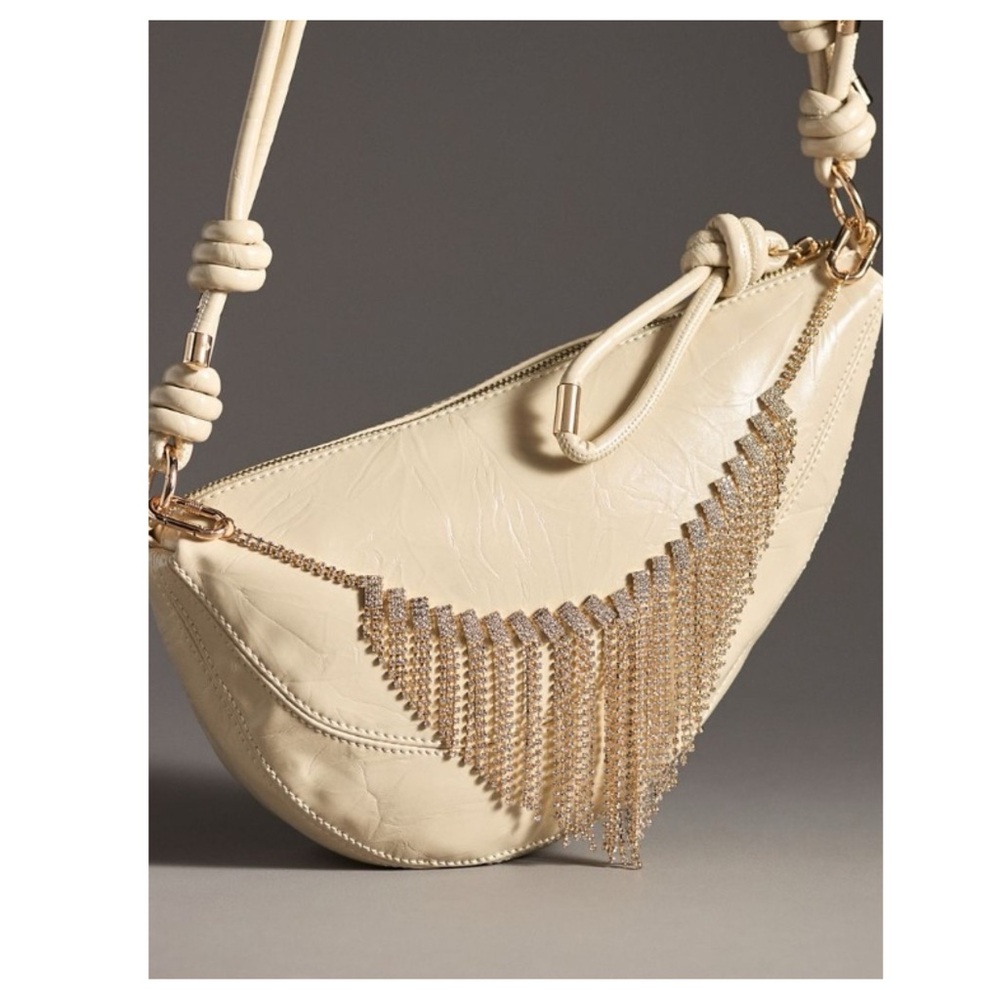 Anthropologie Crystal Fringe Bag Charm